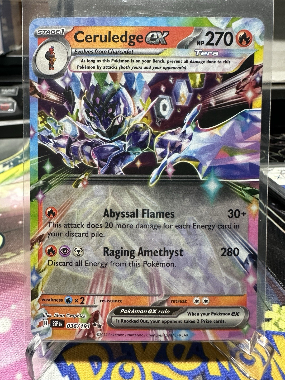 Pokemon Ceruledge ex 036/191 Surging Sparks Double Rare NM