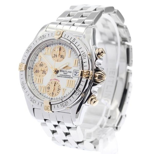 BREITLING CHRONOMAT B13358 39mm SS White / Gold #C5453
