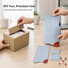 Leather Tissue Box Project Kit - for Office Desk | for Public Places