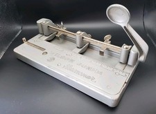 Vintage Wilson Jones Hummer Heavy Duty Metal Adjustable 3 Hole Punch Working