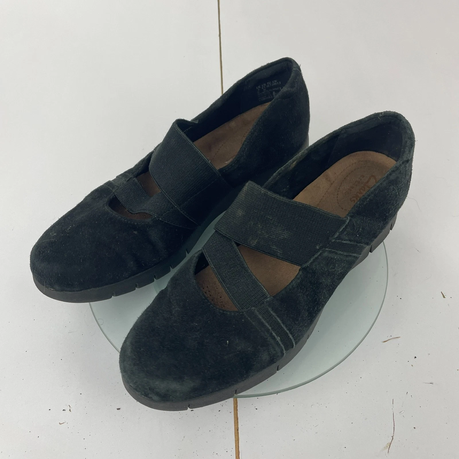 Scarpe CLARKS ARTIGIANALI 6 D nere donna scamosciate Mary Jane