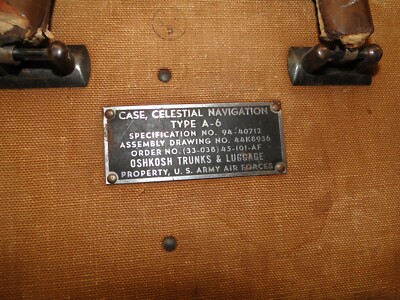 WWII US Army Air Force Celestial Navigation Type A-6 Case (4738