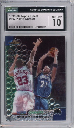 1999 Topps Finest #103 Kevin Garnett CGC 10