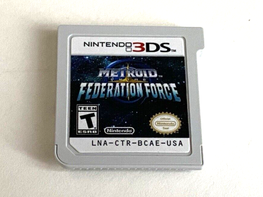Metroid Prime Federation Force Nintendo 3DS Game Case Cart