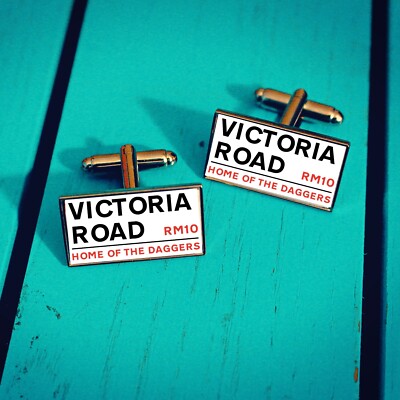 Dagenham & Redbridge Football Stadium Cufflinks. Victoria Road. Gift for him.