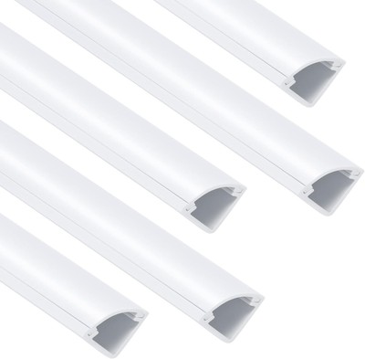 85in Corner Cable Concealer Corner Cord Hider for One Cord Wire Covers White