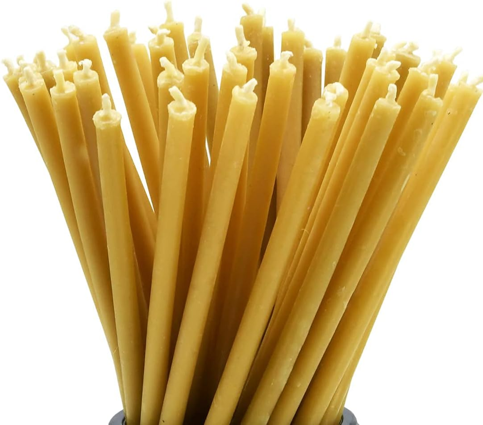 Beeswax Birthday Candles 50 Count Beeswax Candles Dripless and