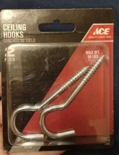 ACE 3-3/8"  Ceiling Hooks 2 Pack  (5008016)  FS