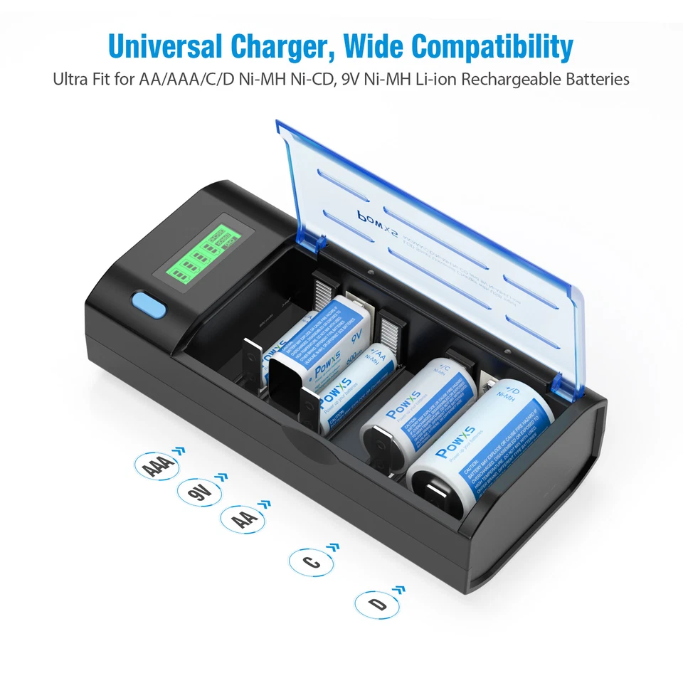 Lot C ,D Cell Rechargeable Batteries 5/10AH ,Option NI-MH/AA AAA 9V C D  Charger - Image 3 of 4