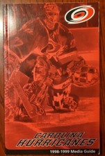 1998-99 CAROLINA HURRICANES NHL MEDIA GUIDE - GOALTENDER TREVOR KIDD COVER