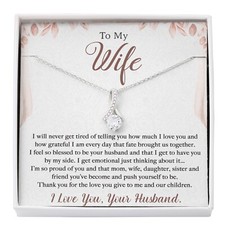 To My Wife Necklace, Wife Birthday Gift, Anniversary Gift For Wife from Husband