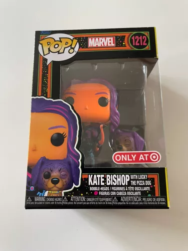 Funko Pop Marvel 1212 Luz Negra Kate Bishop con Lucky the Pizza Dog Target