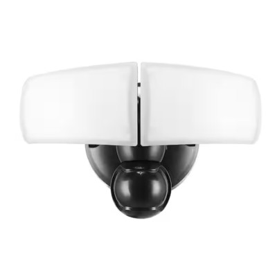 MaxDetect 240° Black Motion Sensor Wired Outdoor 2-Head LED Security Flood Light
