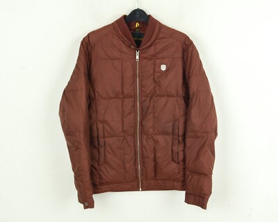 ANTONY MORATO Gold Men S 46 Puffer Padded Jacket Coat Bomber Burgundy  Insulated UK