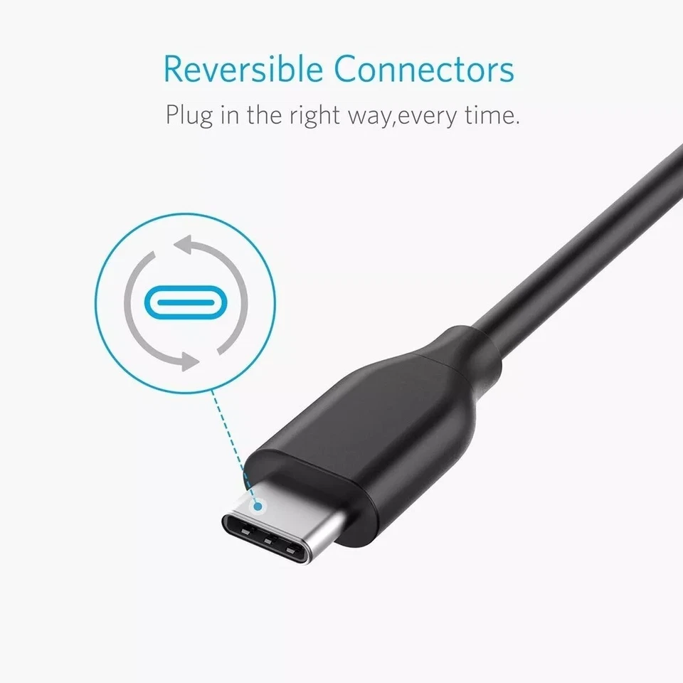 Cable ultra duradero Anker PowerLine USB-C a USB tipo A 3.0 10 pies 15 W PD - negro Foto 2 de 4