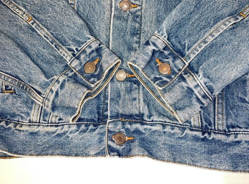 Vintage Levi’s Relaxed Trucker Jacket 70508-7112 Medium 44 Chest Red Tab 2001 - Picture 10 of 19