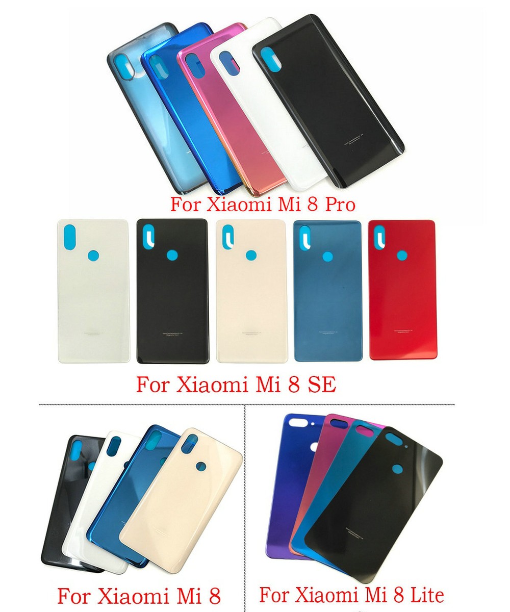 Battery Back Cover Rear Door Glass For Xiaomi Mi Mi8 Lite Mi8 SE  Mi8 Pro