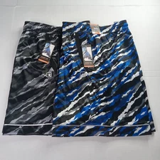 2 AND1 Offense Athletic Gym Shorts Men’s 2XL XXL Blue Black Gray 8" Inseam