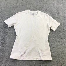 Tommie Copper Shirt Mens Large Lower Back Support White Gym Training Workout b56