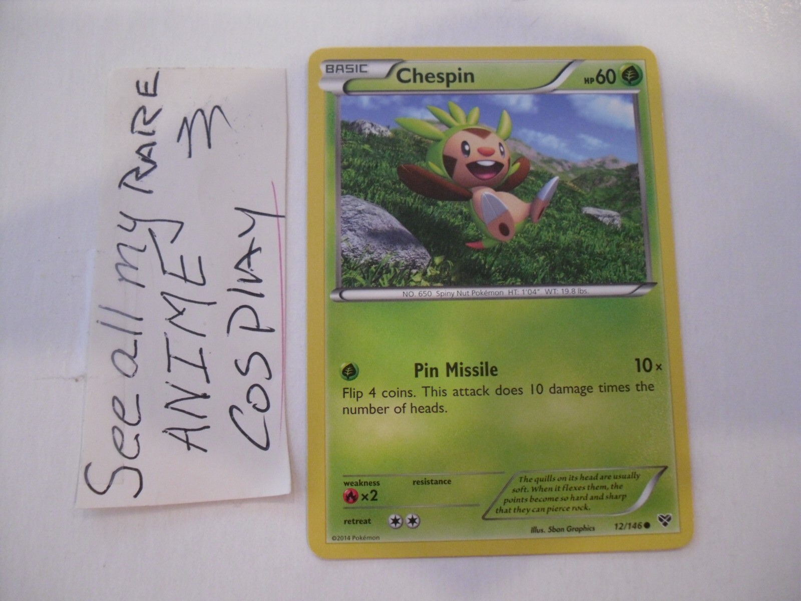 Chespin 12/146 - Pokemon XY Common Card