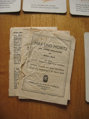 altes Quartett Spiel in OVP von 1958 Max und Moritz und andere Geschichten - Bild 4 von 10