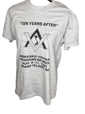 Vtg 1985 Ten years after Vietnam Reunion T-shirt Screen stars Grand Island XL
