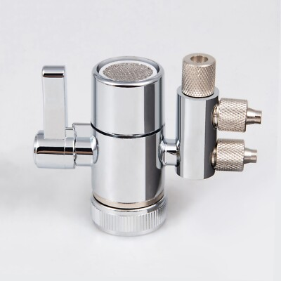 #ad 2 Way Kitchen Faucet Diverter Valve Splitter for Counter water Filter $14.44