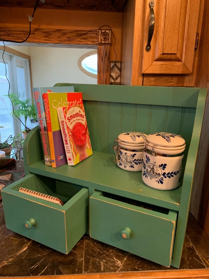 Libro de cocina de encimera y soporte para recetas | Almacenamiento de cocina con cajones | Cafetera Ba Foto 3 de 4