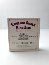 Vintage Philip Morris English Ovals Cigarette Box EMPTY Advertising
