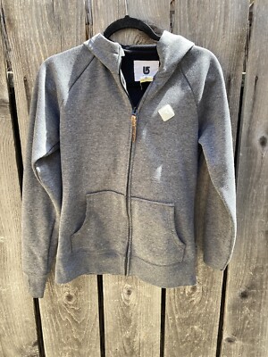 Men's Burton x Mountain Dew DryRide Gray Full-Zip Hoodie M Poly