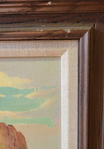 Rare Vintage Dwight C. Holmes Painting "Cathedral Rock," Framed, Signed, 1965 - Picture 6 of 7