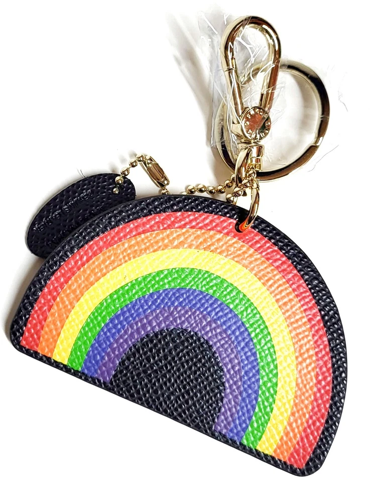 Furla радуга брелок сумка брелок Nero черный многоцветный кожаный золотистый - Изображение 3 из 4