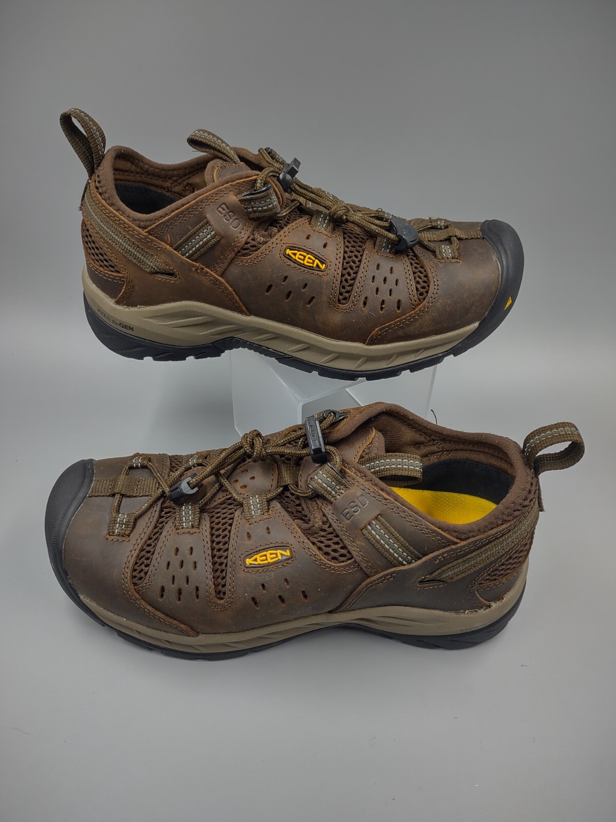 Keen Atlanta Cool II ESD punta morbida ~ uomo 7 5 EE ~ marrone cascata notte forestale