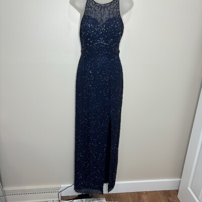Andretta Donatello Cobalt Blue Vintage Beaded 100% Silk Gown Prom size small | eBay Andretta Donatello Cobalt Blue Vintage Beaded 100% Silk Gown Prom size small | eBay