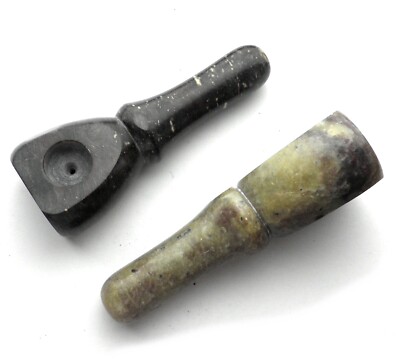   SLEEK  NATURAL STONE TOBACCO & HERB SMOKING PIPE 9cm. BP