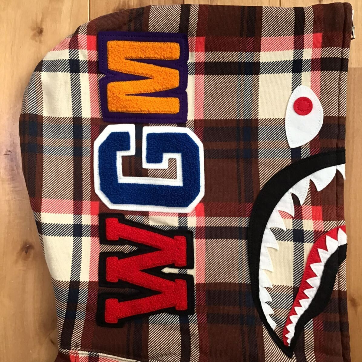 NFS limited BAPE Check shark full zip hoodie A Bathing Ape Size M