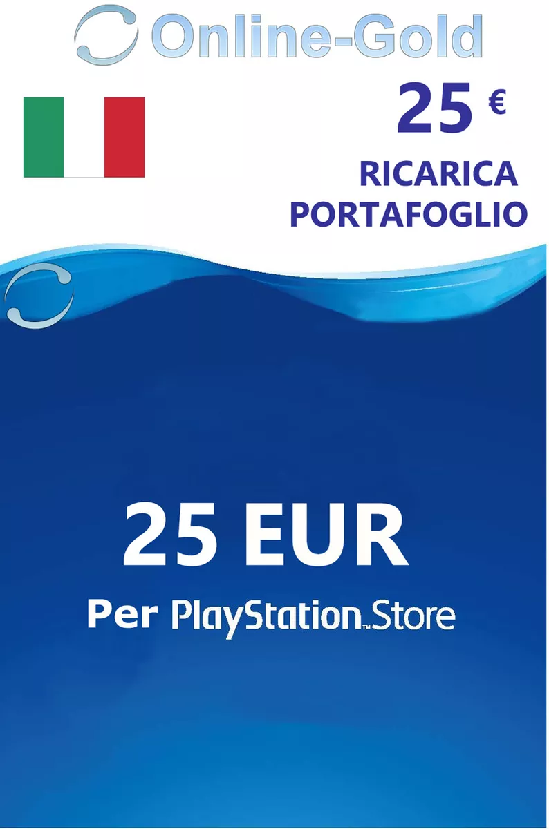 25 EURO PlayStation Scheda codice prepagate 25€ Euro PS3 PS4 PS5 PS Vita -  IT