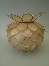 Vintage Capiz Muschel Anhänger Ananas Lampenschirm