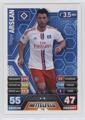 2014-15 Topps Match Attax Bundesliga Tolgay Arslan #118 0jf5