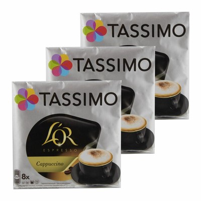 TASSIMO LOr Espresso Cappuccino Kaffee KAPSEL T-Disc Milchkaffee 24 Portionen