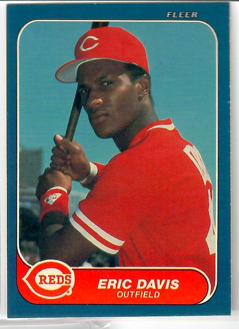 1986 Fleer - Eric Davis #175 Reds B312