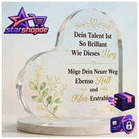 Abschiedsgeschenk Kollege Kollegin Acryl Herz Aufsteller DankeschöN Jobwechsel