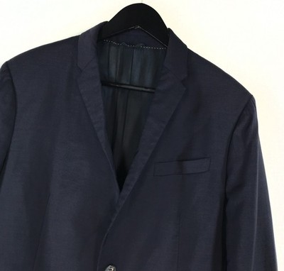Men's Neil Barrett Blazer Sport Coat 2Bth Jacket Navy Virgin Wool
