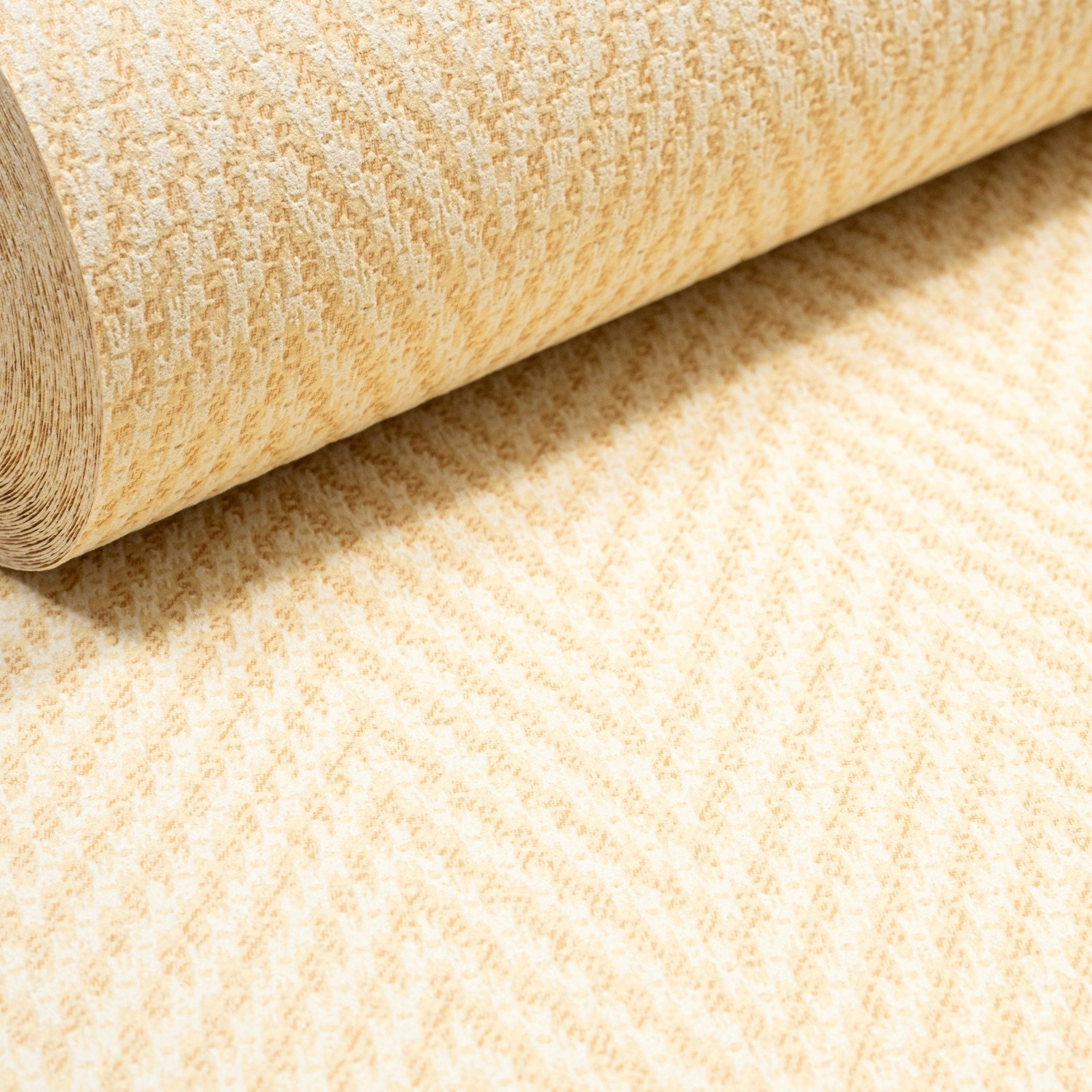Light Yellow Herringbone Wallpaper Textured Vinyl Paste the Wall Thick Plain