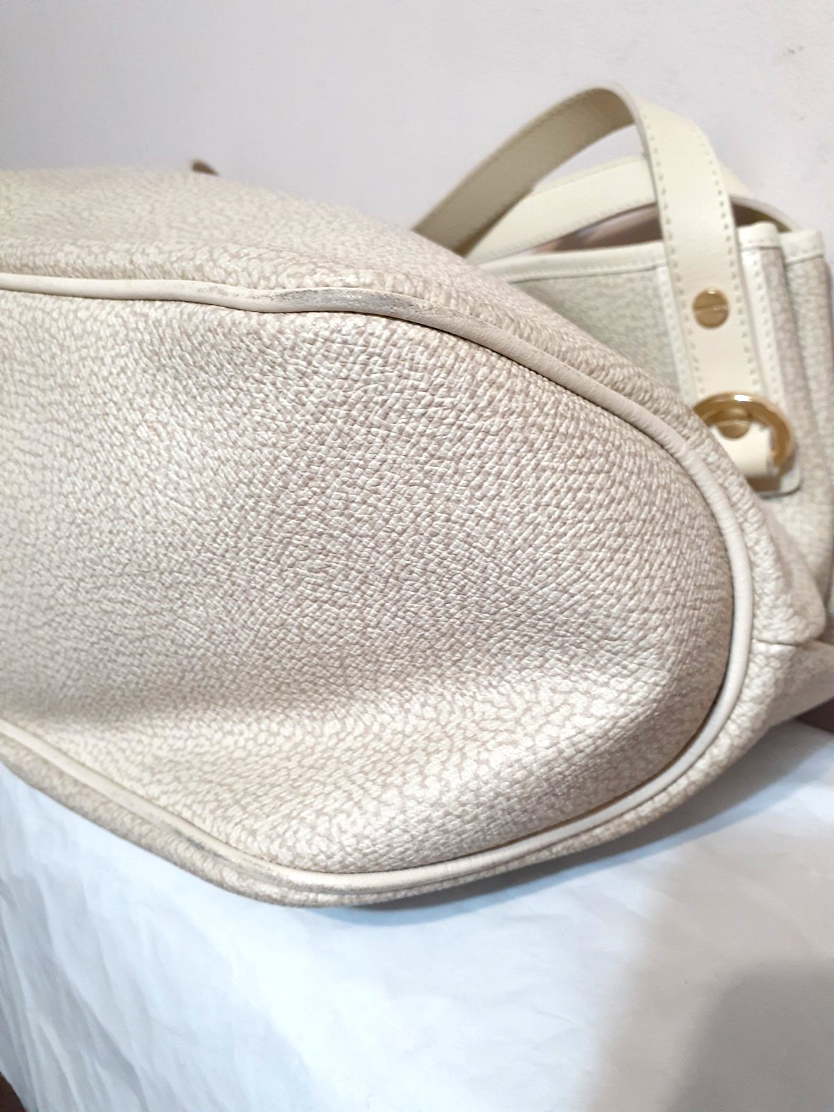 BORBONESE Tote Bag with "Occhio di Pernice" Pattern PVC — image 6