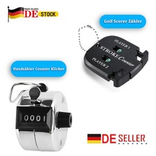 2 Stück Zähler: Handzähler Counter Klicker + Golf Score Zähler Stroke Counter
