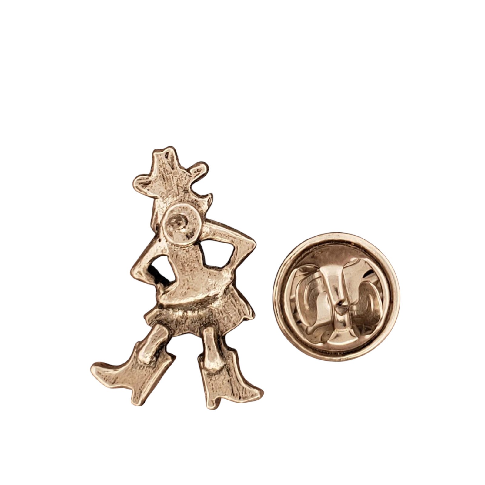 Vintage Western Cowgirl Lapel Pin – Boots & Hat – Southwest Rodeo Style