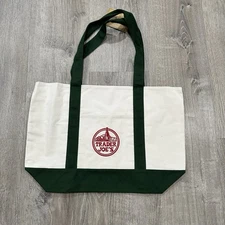 Trader Joe’s Canvas Tote Shopping Bag - LARGE GREEN - NEW with TAGS
