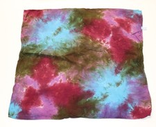 Tie Dye Bandana 21" x 21" Blue Forest Splash 100 cotton