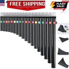 18 Pipes Pan Flute C Key - Instrument Design for Easy Play, Perfect for Stude...